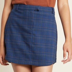 Barely worn bbdakota size 6 mini skirt blue plaid